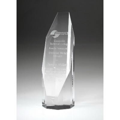Octagon Tower Glass Award - 8 "