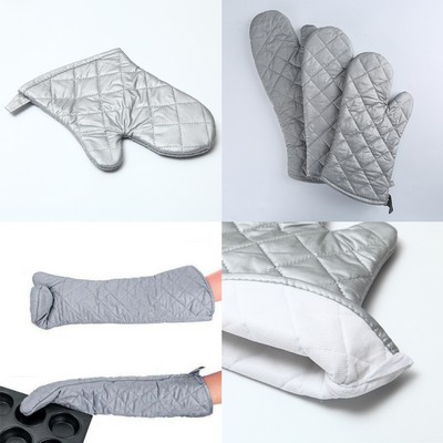Oven Gloves Heat Resistant Silver-Coated