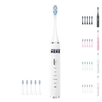 Rechargeable Electric Toothbrush w/4 Heads