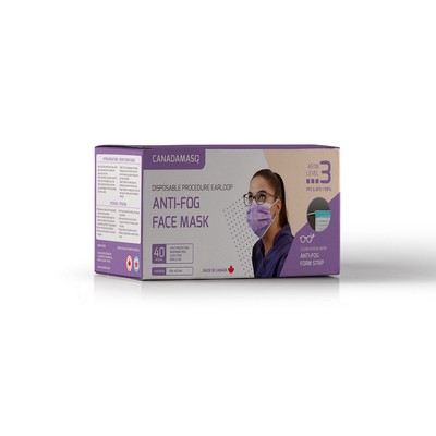 Adult ASTM Level 3 Anti-Fog Blue Face Mask (6.9"x3.75") - Box of 40