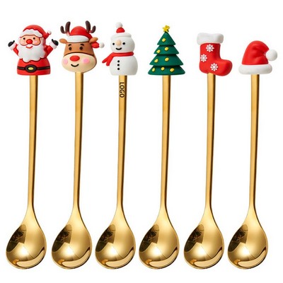 6 1/2" Stainless Steel Polished Glossy Edge Serving Spoon