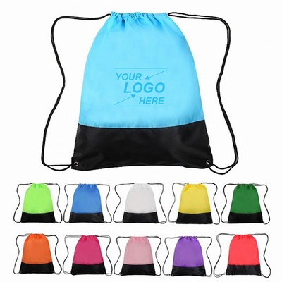Colorblock Drawstring Backpack