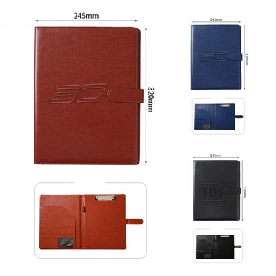 Debossed Leather Resume Portfolio Folder
