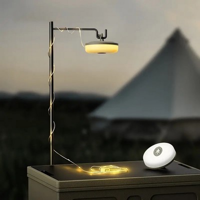 1pc Portable Camping Lamp With String Light