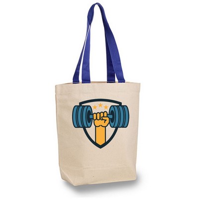 Sublimation 12 oz Poly Canvas Tote Bag - 15"W x 16" H x 4"G