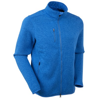 Bobby Jones Men's Performance Poly/Wool Full-Zip Sweater Jacket