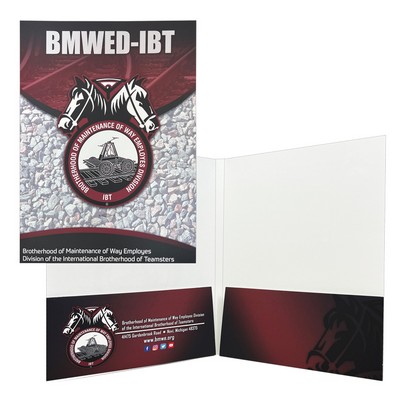 Full Color Folder with Two 1/4" Capacity Box Pockets (9"x12") 4/0