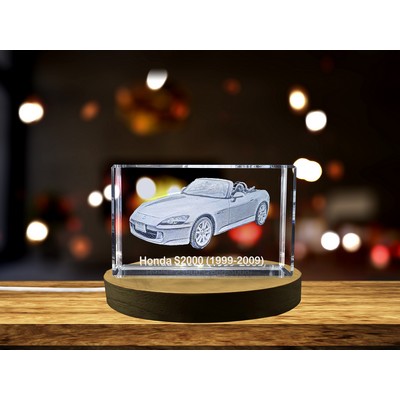 S2000 3D Engraved Crystal Trophy Award - Recognition of Iconic Roadster Elegance