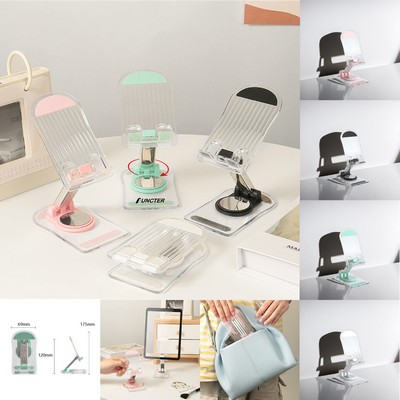 360 Acrylic Phone Stand Adjustable Angle Cell Phone Holder Foldable Holder