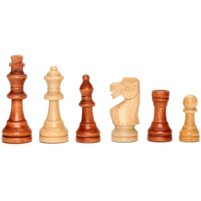 Staunton Wooden Weighted Chess Pieces, 3.75" King