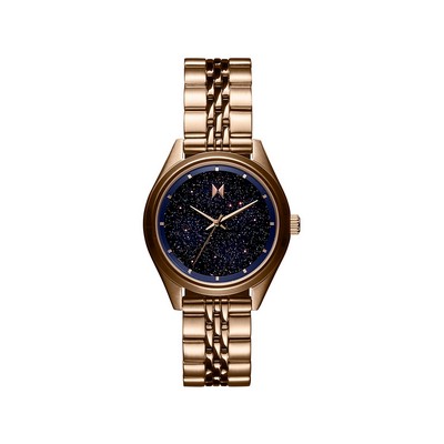 MVMT Rise Mini Woman's Carnation Gold Watch w/Blue Dial