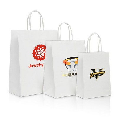 Kraft Shopping Bag (8" X 4" X 10") Medium