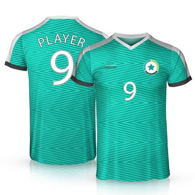 Full Color Personalized Rib Neck Soccer Jersey