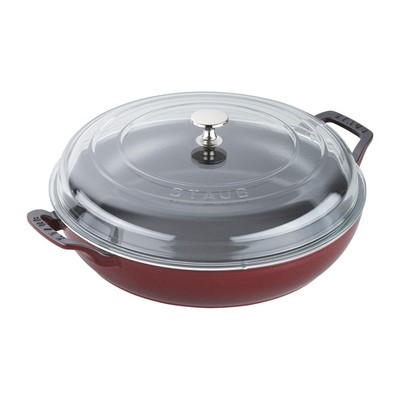 Staub 3.5 Qt. Grenadine Cast Iron Braiser w/Glass Lid