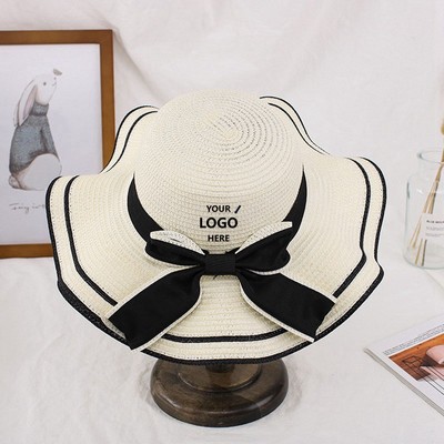 Curve Brim Women's Sun Straw Hat