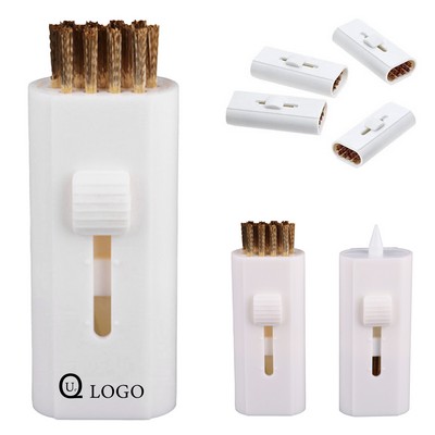 Retractable 2-in-1 Golf Club Cleaning Brush w/ Pick