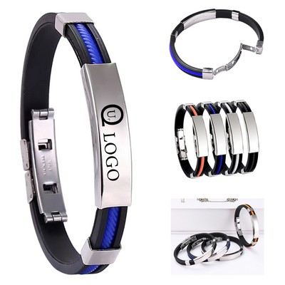 Silicone Bracelets w/ Metal Clasp