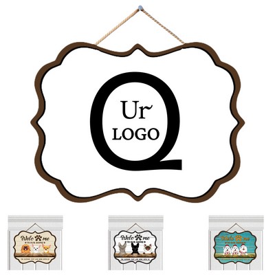 Wooden Pet Pattern Hanging Sign