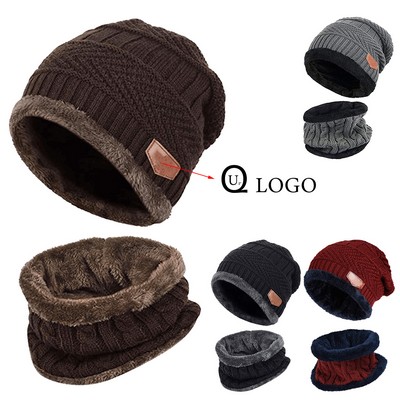 Winter Beanie Hat Scarf Set