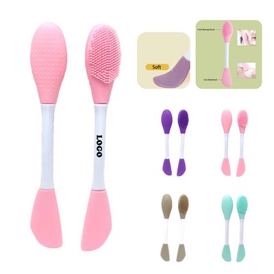 Double-Ended Silicone Face Mask Brush