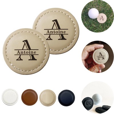 Magnetic Leather Golf Markers