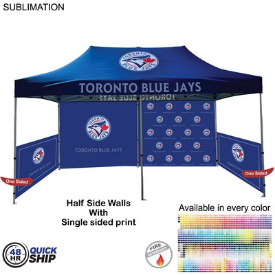 48 Hr Quick Ship - Half Side Wall for 10x20 Tent Kit, Sublimated, Single Sided Print