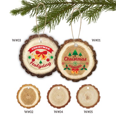 2" Full Color Christmas Ornament - Trunk w/ Hemp Rope (US Stock)
