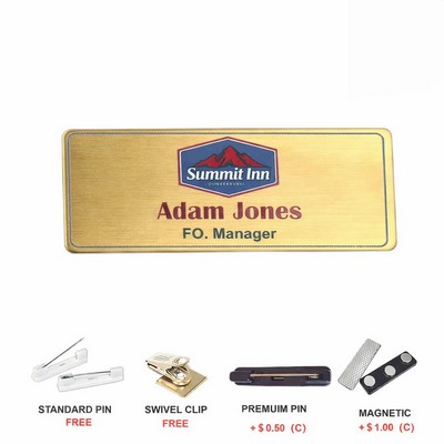 Full-color Stainless Steel Name Badge (3"x1.5")