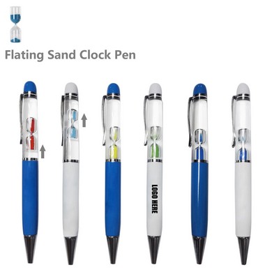 Flating Sand Clock Ballpoint Pens