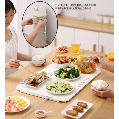 Heavy-duty Rollable Silicone Food Warming Mat, Electric Warming Tray for Buffets & Parties