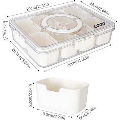 Divided Serving Food Tray With Lid