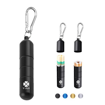 4.72 Inch Cigarette Tube Holder With Carabiner