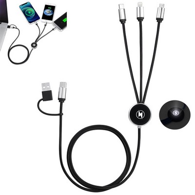 4' 5" 1 LED Logo Charging Cable