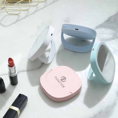USB Charging Desktop Women's Portable LED Beauty Mirror