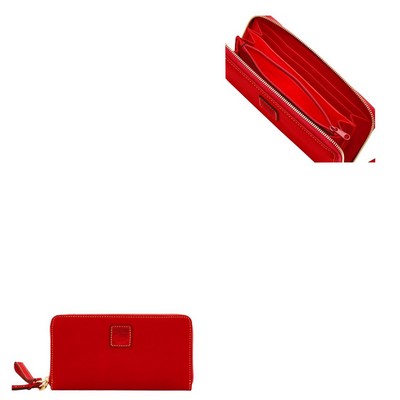 Dooney & Bourke Florentine Large Zip Around Wristlet - Red