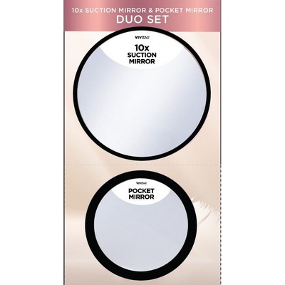Health Beauty & Fitness Vivitar 2-Piece Suction Mirror - Black