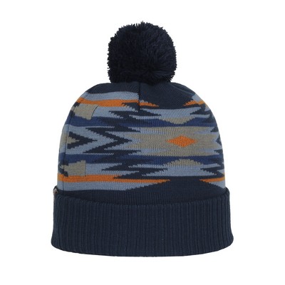 Graphic Watch Cap w/Pom