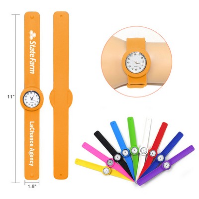 Silicone Slap Watch with Custom Logo