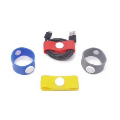 Snap-In Silicone Earbud Cable Wrap Organizer