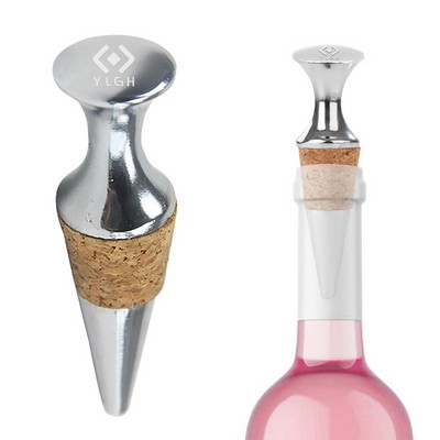 Nail Shaped Metal Soft Wood Wine Stopper