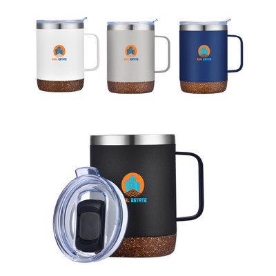 Union Printed - 12 oz Vacuum Mug w/ Cork Bottom - Full Color