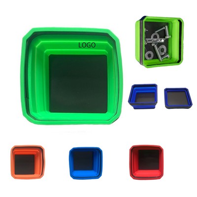 Collapsible Magnetic Tool Parts Tray