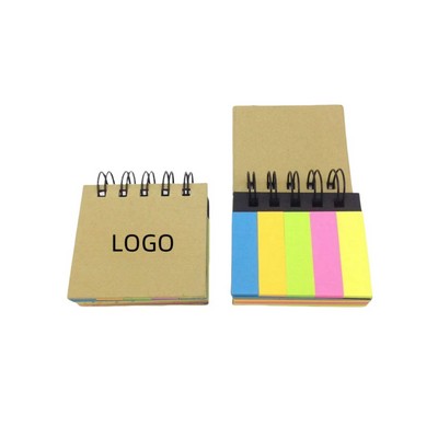 Kraft Paper Hard Cover Sticky Notes Pad