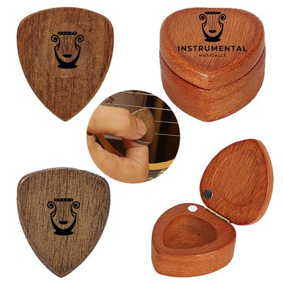 Wooden Guitar Pick Set