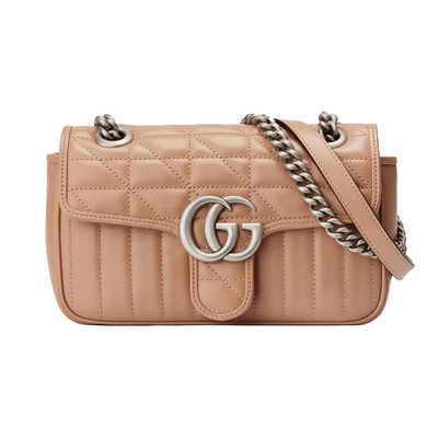 Gucci Gg Marmont Mini Bag Rose Matelassé
