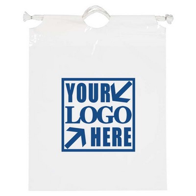 Frosted PE Drawstring Bag - 9.8" x 11.8"