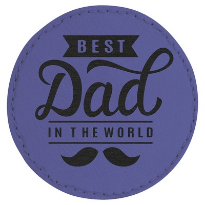 Round Leatherette Patch with Adhesive