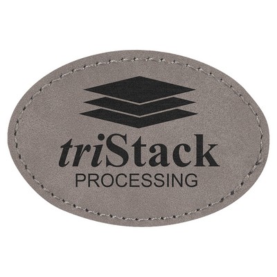 Oval Leatherette Patch with Adhesive