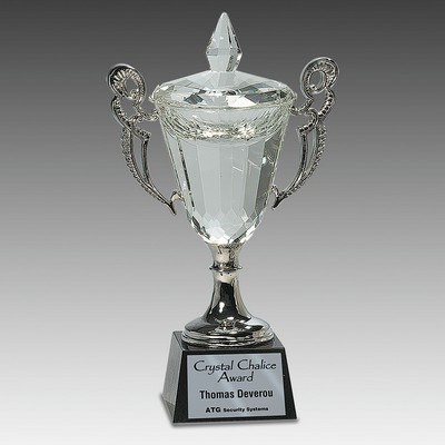 Crystal Cup with Handles and Stem