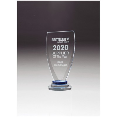 Chalice Glass Award with Glass Pedestal Base